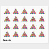 Sticker Triangulaire émoticône arc-en-ciel (Feuille)