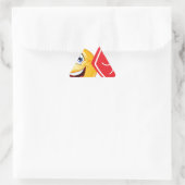 Sticker Triangulaire émoticône sportif (Sac)