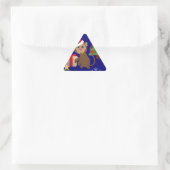 Sticker Triangulaire Émotion de singe de père Noël (Sac)