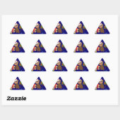 Sticker Triangulaire Émotion de singe de père Noël (Feuille)