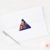 Sticker Triangulaire Émotion de singe de père Noël (Enveloppe)
