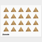 Sticker Triangulaire Empreinte de patte de chien en bois sculpté (Feuille)