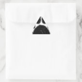 Sticker Triangulaire Empreinte de patte De Chien Rough Et Distressed (Sac)