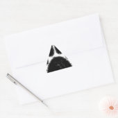 Sticker Triangulaire Empreinte de patte De Chien Rough Et Distressed (Enveloppe)
