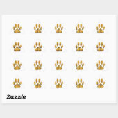 Sticker Triangulaire Empreinte de patte de chien Tartan (Feuille)