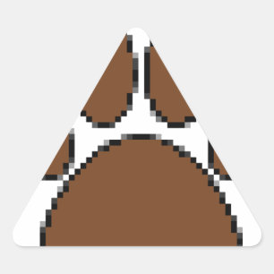 Sticker Triangulaire Empreinte de patte Pixel Dog
