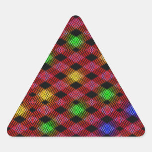 Sticker Triangulaire en vichy vérifier le Motif multicolore