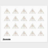 Sticker Triangulaire Enveloppe triangle de Noël décontracté (Feuille)
