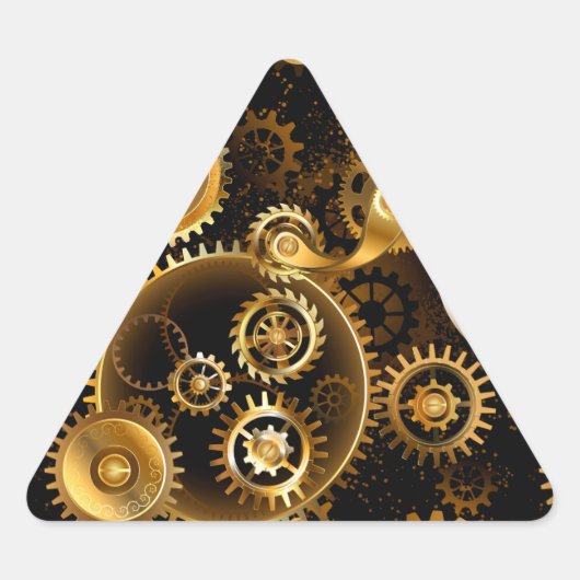 Sticker Triangulaire Équipements en laiton sans vapeur (Devant)