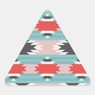 Sticker Triangulaire Estampes amérindiennes autochtones Motifs tribaux