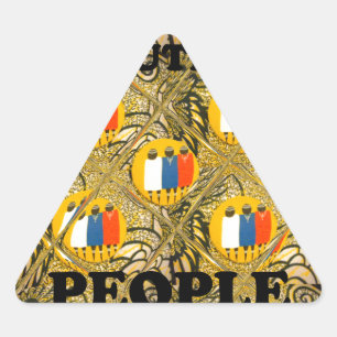 Sticker Triangulaire Ethnic African Art Design Imprimer : Beautiful Peo