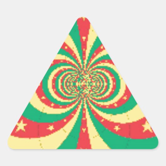 Sticker Triangulaire étoile à cinq branches République du Cameroun (Devant)