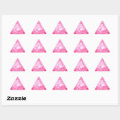 Sticker Triangulaire Étoiles Rose Clair (Feuille)