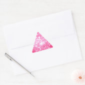 Sticker Triangulaire Étoiles Rose Clair (Enveloppe)