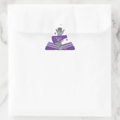 Sticker Triangulaire Étoiles violettes et blanches Cheer Soirée (Sac)