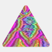 Sticker Triangulaire Éveil télévisé (Glitch art) (Devant)