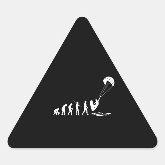 Sticker Triangulaire Evolution Of Man To Surfer (Devant)