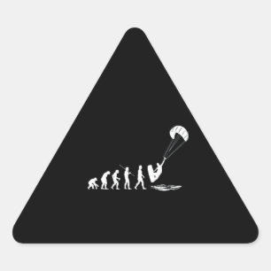 Sticker Triangulaire Evolution Of Man To Surfer