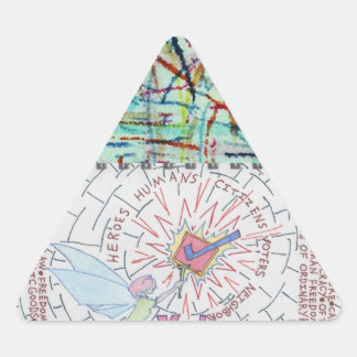 Sticker Triangulaire Fairy/Winged Victory 24 Voters Checkmark Starburst