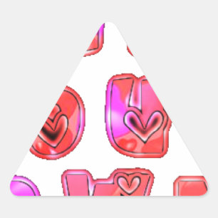 Sticker Triangulaire Faites votre propre coeur