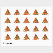 Sticker Triangulaire Fantômes d'Halloween Patch de citrouille hantée (Feuille)