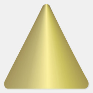 Sticker Triangulaire Faux Gold Personnalisé Blank Modèle Élégant