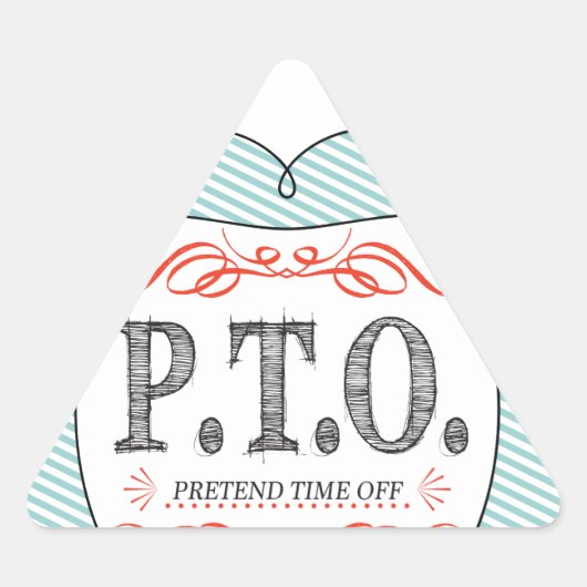 Sticker Triangulaire Félicitations amusantes pour faire semblant d'être (Devant)