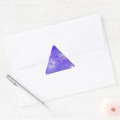 Sticker Triangulaire Festive Purple Snowflake Stars Fête de Noël (Enveloppe)
