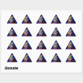 Sticker Triangulaire Fête de pizza Whimsical (Feuille)