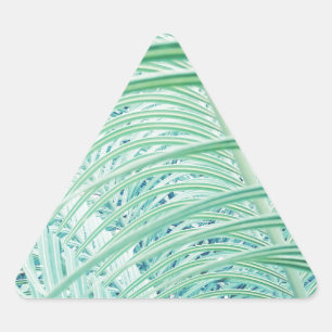 Sticker Triangulaire Feuille de palmier de plante verte douce
