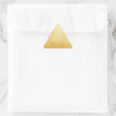 Sticker Triangulaire Feuille Dorée Faux Or (Sac)