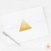 Sticker Triangulaire Feuille Dorée Faux Or (Enveloppe)