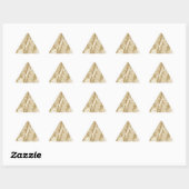Sticker Triangulaire Feuilles en dentelle beige crème pâle (Feuille)