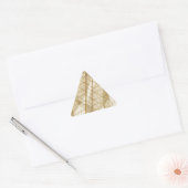 Sticker Triangulaire Feuilles en dentelle beige crème pâle (Enveloppe)