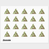 Sticker Triangulaire feuilles et baies (Feuille)