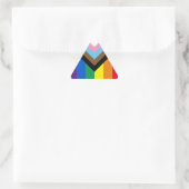 Sticker Triangulaire Fierté Diversité inclusive arc-en-ciel drapeau gay (Sac)