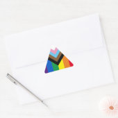 Sticker Triangulaire Fierté Diversité inclusive arc-en-ciel drapeau gay (Enveloppe)