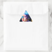 Sticker Triangulaire Fille avec une perle d'oreille REMIXED (Sac)