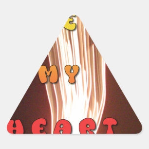 Sticker Triangulaire Fire in My Heart Art Print
