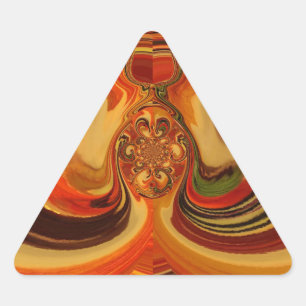Sticker Triangulaire Flèches Abstraites avec Teardrop Center Art Print