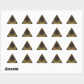 Sticker Triangulaire Fleur d'or Abstraite (Feuille)