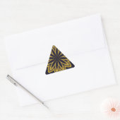 Sticker Triangulaire Fleur d'or Abstraite (Enveloppe)