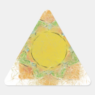 Sticker Triangulaire Fleur Ethereal Lotus