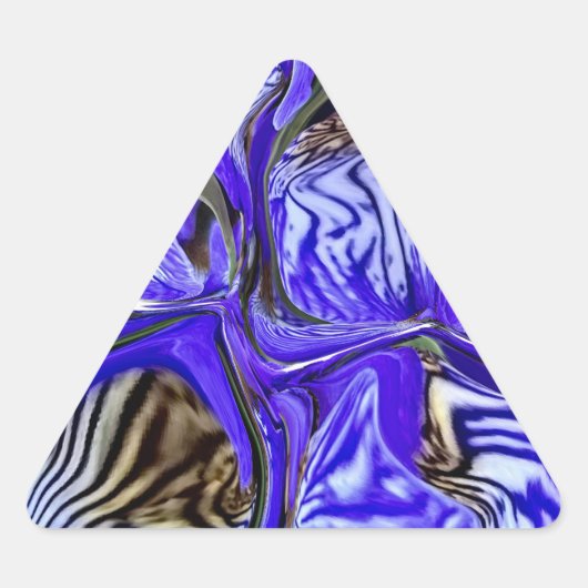 Sticker Triangulaire Fleur Iris Violet (Devant)