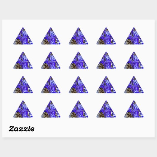 Sticker Triangulaire Fleur Iris Violet (Feuille)