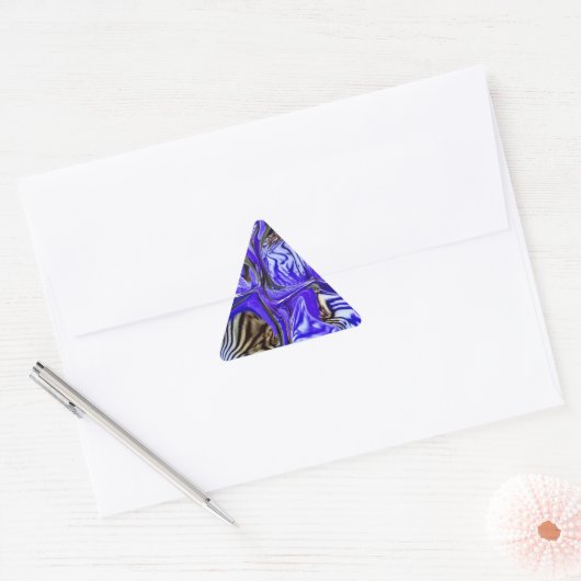 Sticker Triangulaire Fleur Iris Violet (Enveloppe)