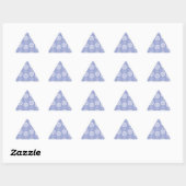 Sticker Triangulaire Fleurs florales violettes d'art motif Abstrait (Feuille)