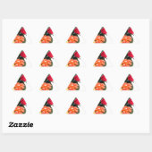 Sticker Triangulaire Fleurs multicolores (Feuille)