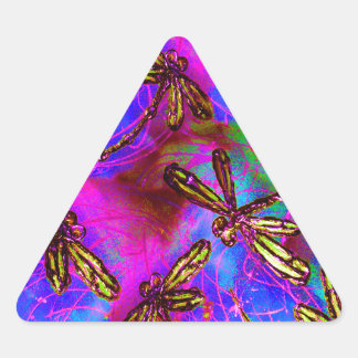 Sticker Triangulaire Flit Hippie Dragonfly