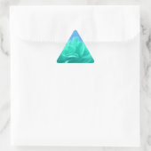 Sticker Triangulaire Floral bleu-vert coloré (Sac)